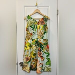 size 38 yellow printed dress from stephs